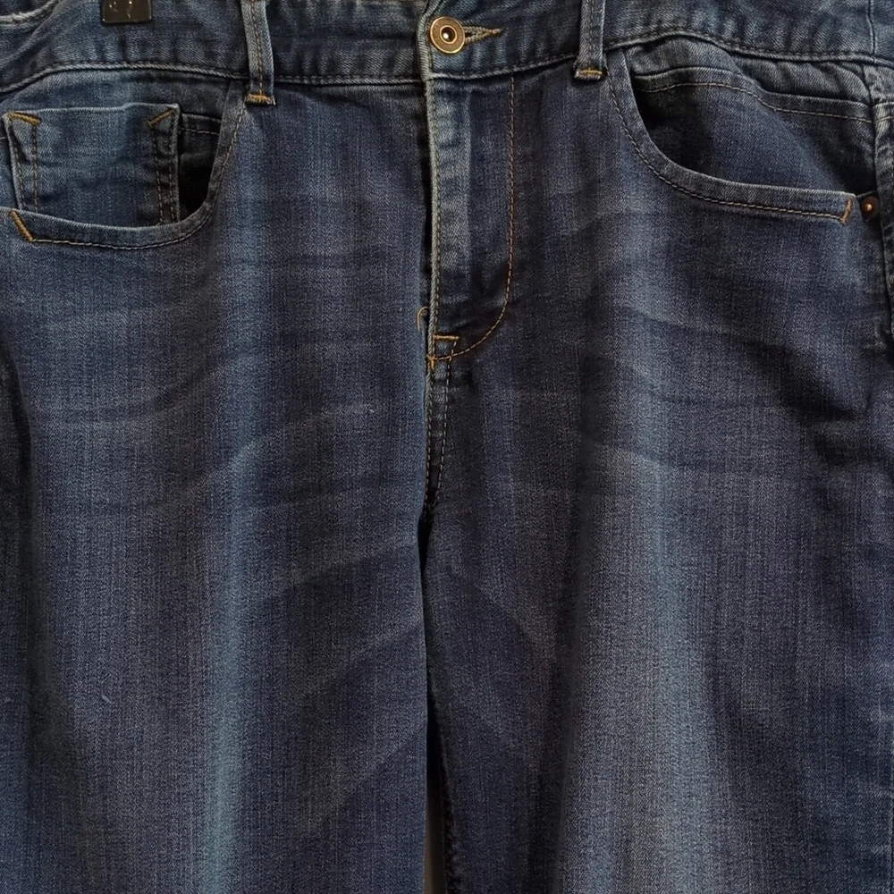 Christopher & Banks | Long Denim Jean Shorts Medium Wash | 12